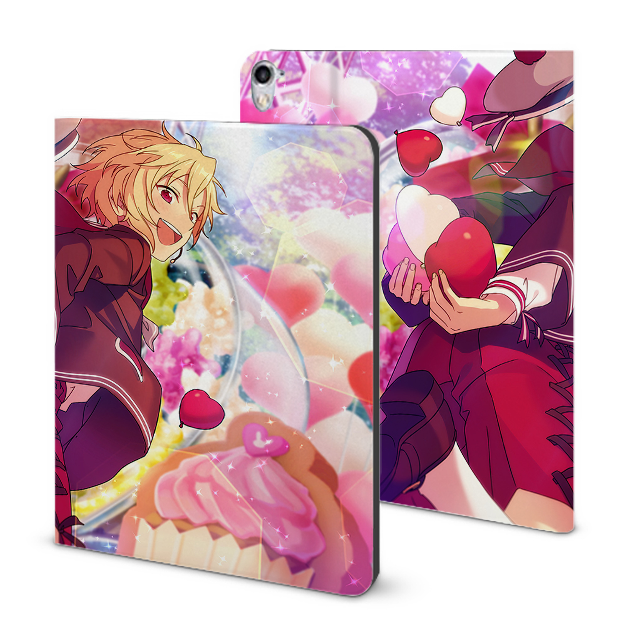 （画像用） あんさんぶるスターズ! Ensemble Stars IPad ケース ブック型 PUレザー TPU 耐衝撃 軽量 薄型 ペン収納なし 全面保護 IPad 各モデル対応